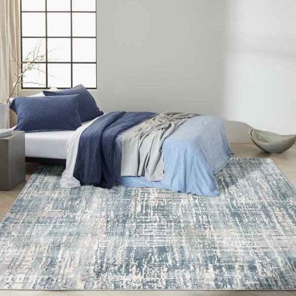 nourison Calvin Klein Enchanting Abstract Blue Rug ECH04