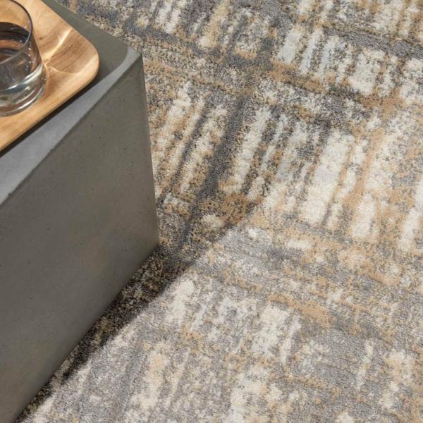 Nourison Calvin Klein Enchanting Abstract Grey/Beige Rug ECH05