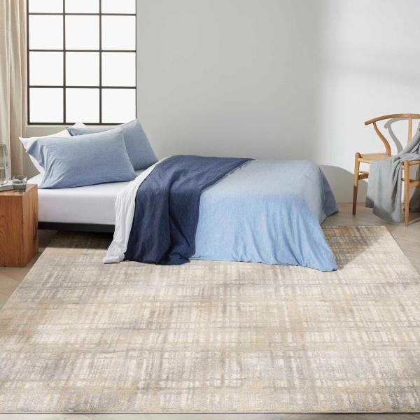 nourison Calvin Klein Enchanting Abstract Grey/Beige Rug ECH05