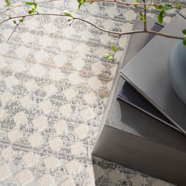 Nourison Calvin Klein Geometric Ivory/Grey Rug CK962