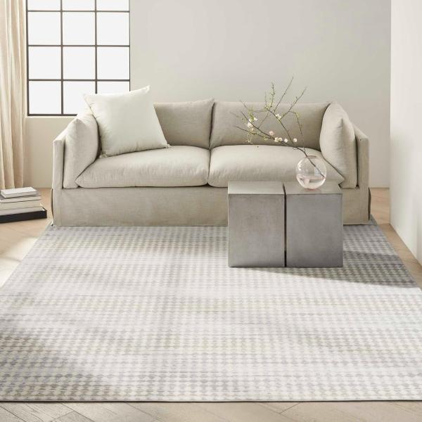 Nourison Calvin Klein Geometric Ivory/Grey Rug CK962