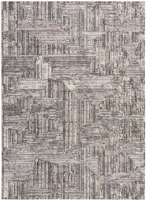 Nourison Calvin Klein Irradiant Abstract Cream/Black Rug IRR06