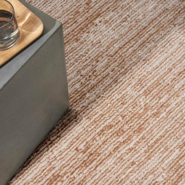 Nourison Calvin Klein Irradiant Abstract Rose Gold Rug IRR08