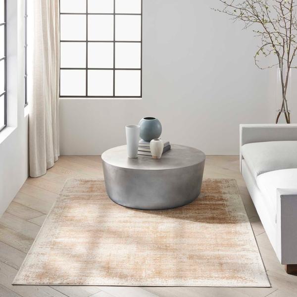 Nourison Calvin Klein Irradiant Abstract Rose Gold Rug IRR08