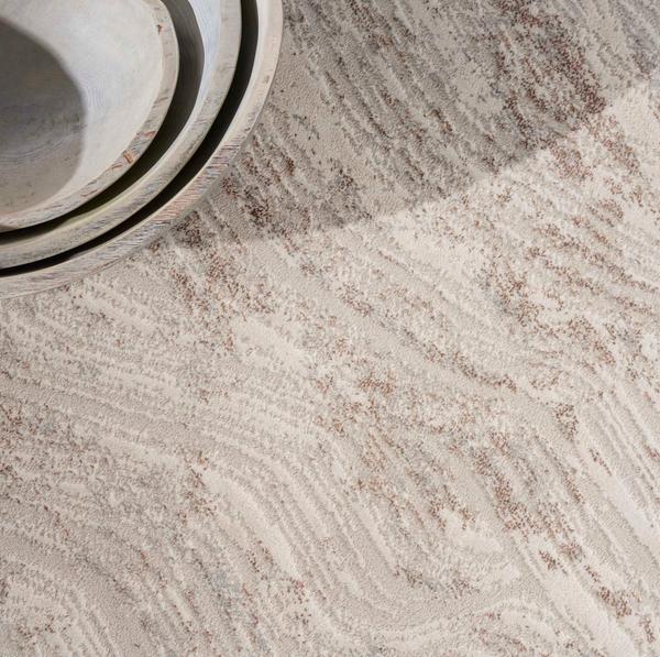 Nourison Calvin Klein Irradiant Abstract Silver Grey Rug IRR09