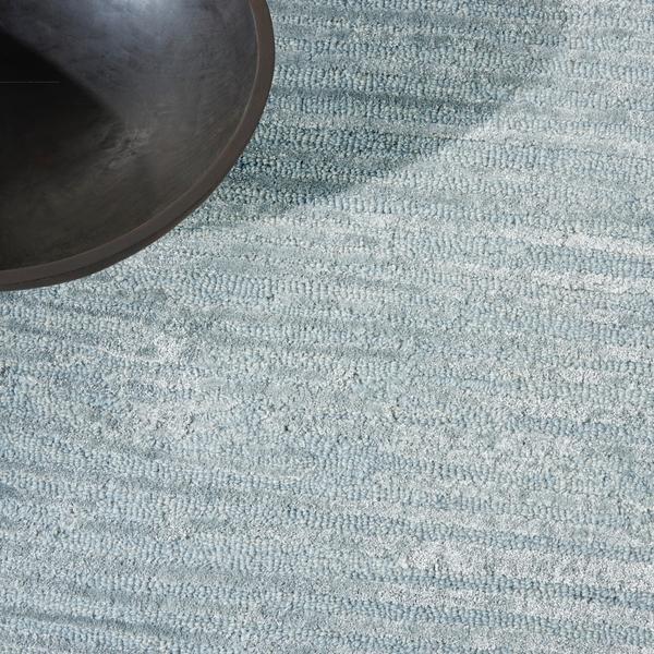 Nourison Calvin Klein Linear Modern Light Blue Rug LNR01
