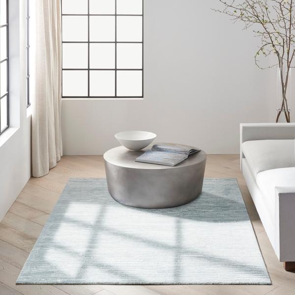 Nourison Calvin Klein Linear Modern Light Blue Rug LNR01