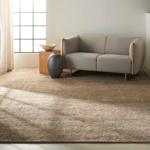 nourison Calvin Klein Mesa Jute Blend Brown Rug MSA01