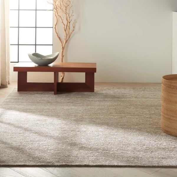 nourison Calvin Klein Mesa Jute Blend Grey/Brown Rug MSA01