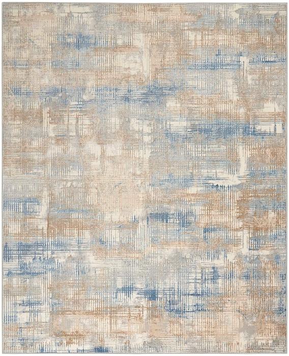 Nourison Calvin Klein Rush Abstract Beige/Blue Rug CK951