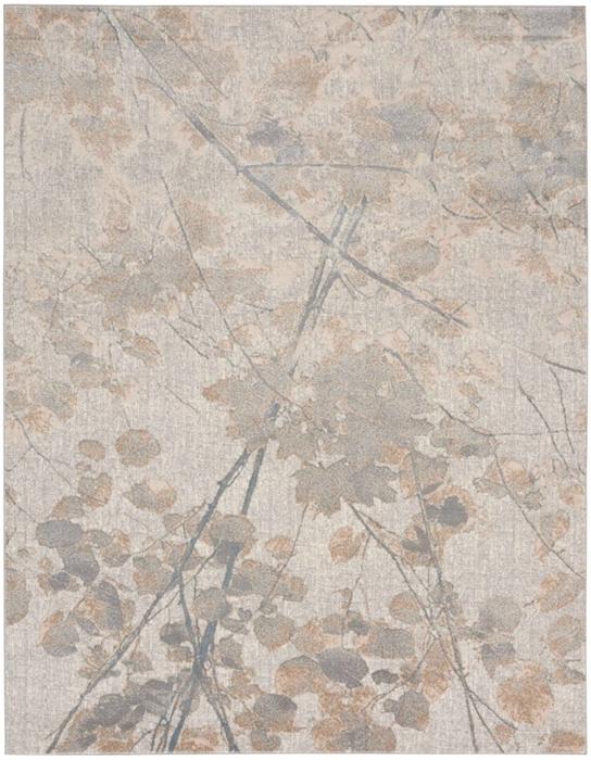 Nourison Calvin Klein Rush Abstract Floral Grey Rug CK961