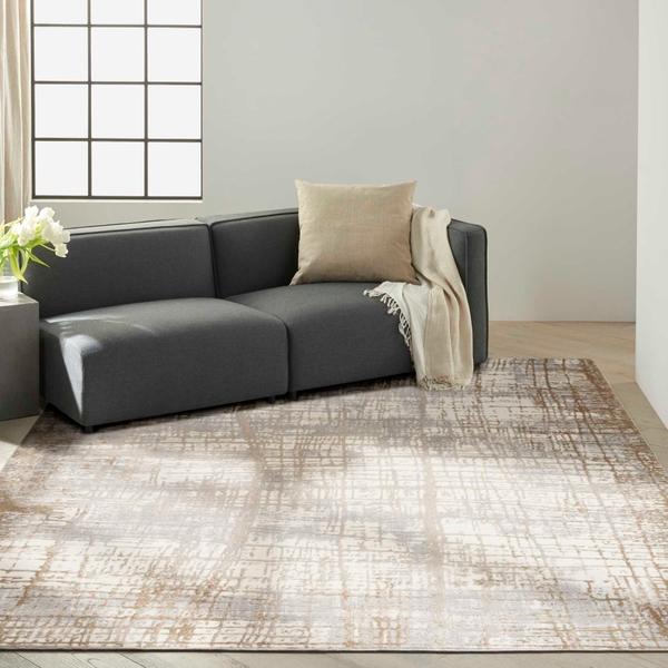 nourison Calvin Klein Rush Abstract Grey/Taupe Rug CK950