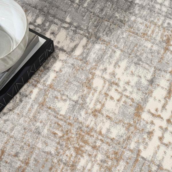 Nourison Calvin Klein Rush Abstract Ivory/Grey Rug CK950