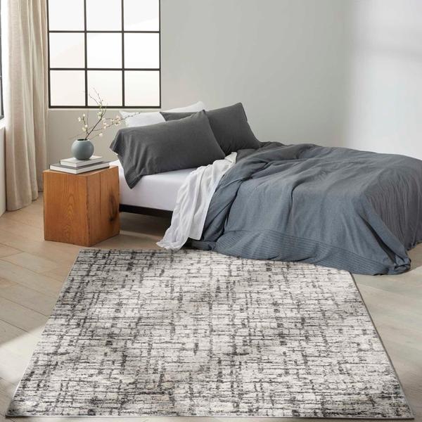Nourison Calvin Klein Rush Abstract Ivory/Grey Rug CK952