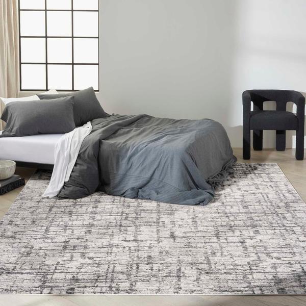 nourison Calvin Klein Rush Abstract Ivory/Grey Rug CK952