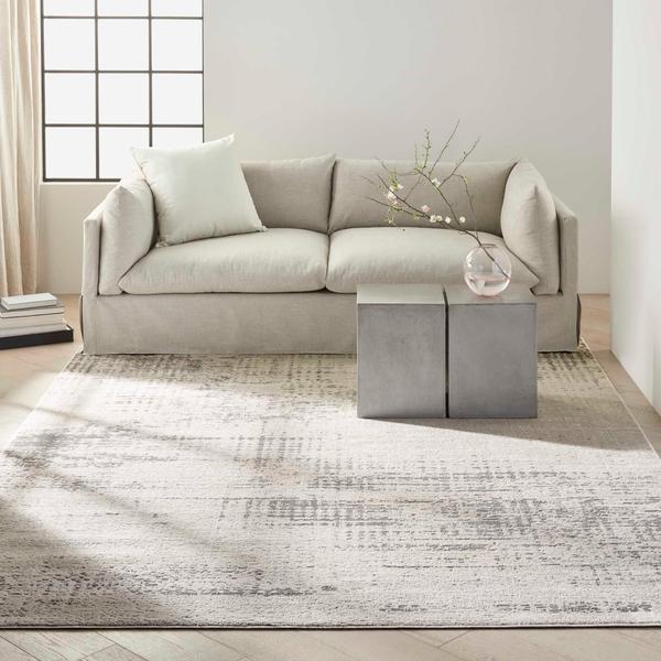 nourison Calvin Klein Rush Abstract Ivory/Grey Rug CK953