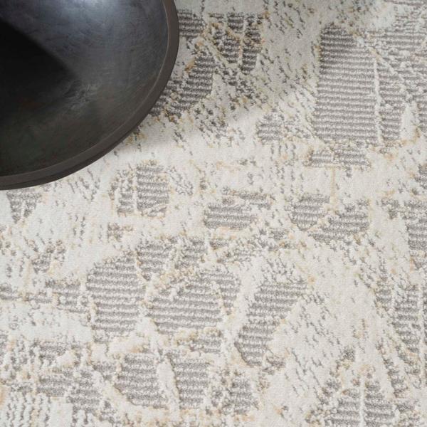 Nourison Calvin Klein Rush Nature-Inspired Abstract Grey Rug CK959