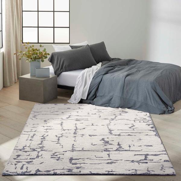 Nourison Calvin Klein Sculptural Abstract Blue Rug SCL01