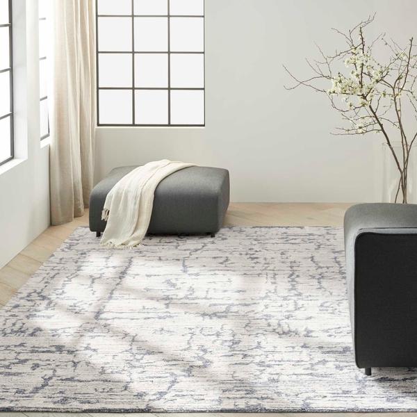 nourison Calvin Klein Sculptural Abstract Blue Rug SCL01