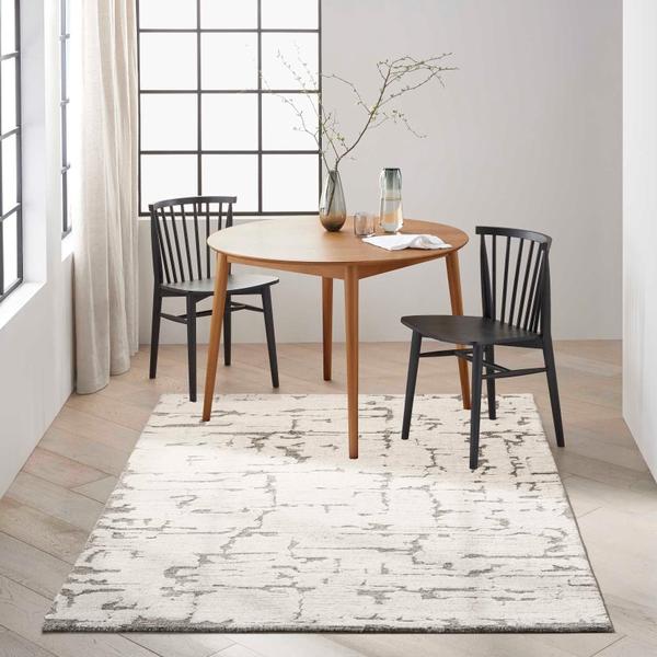 Nourison Calvin Klein Sculptural Abstract Grey Rug SCL01