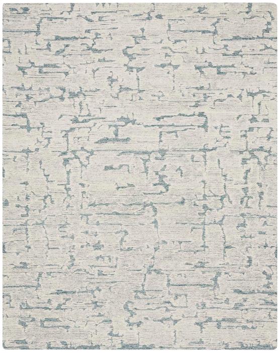 Nourison Calvin Klein Sculptural Abstract Teal Blue Rug SCL01