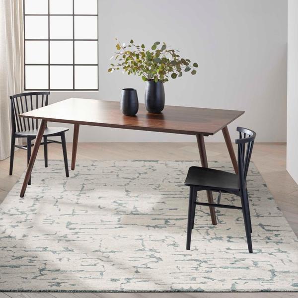 nourison Calvin Klein Sculptural Abstract Teal Blue Rug SCL01