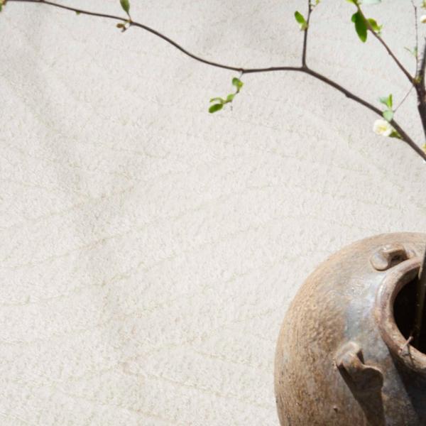 Nourison Calvin Klein Surfaces Abstract Shag Ivory Rug SCF01