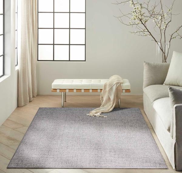 nourison Calvin Klein Tobiano Flat Weave Silver Grey Rug TOB01