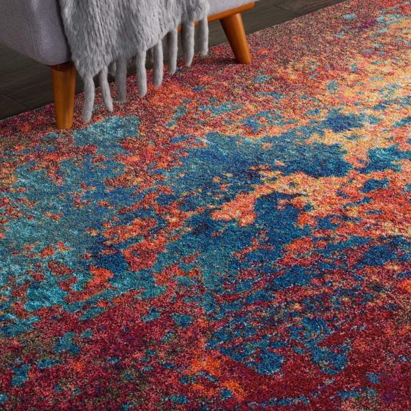 Nourison Celestial Abstract Blue/Multicolored Rug CES08 Home