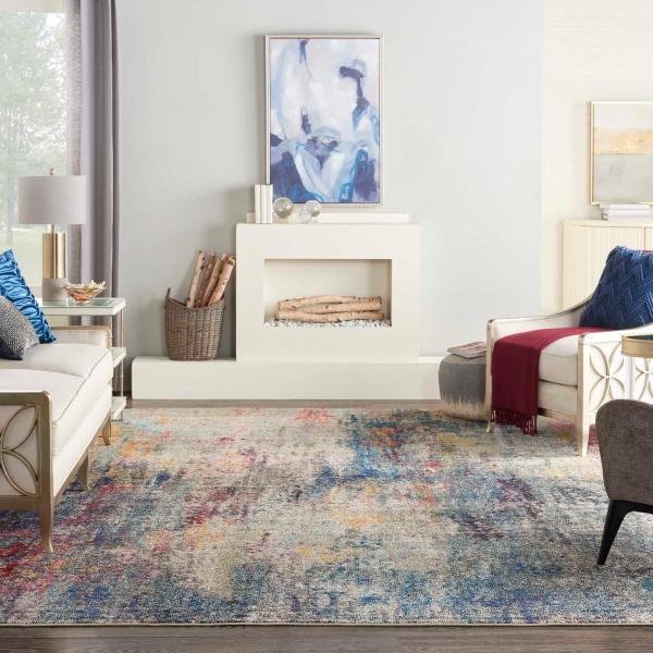 Nourison Celestial Abstract Blue/Multicolored Rug CES16 Home