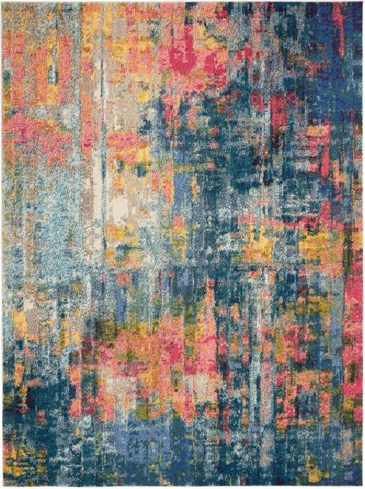 Nourison Celestial Abstract Blue/Yellow Rug CES09 Home