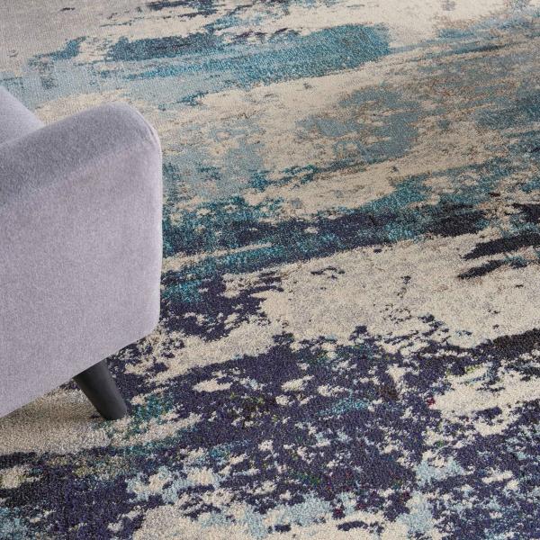 Nourison Celestial Abstract Ivory/Blue Rug CES02 Home