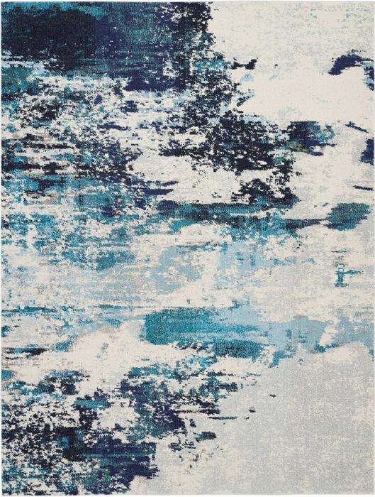 Nourison Celestial Abstract Ivory/Blue Rug CES02 Home
