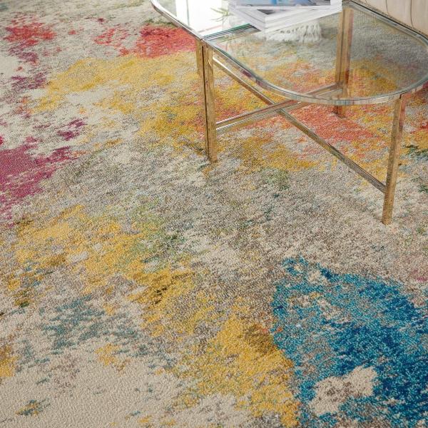 Nourison Celestial Abstract Ivory/Rainbow Rug CES12 Home