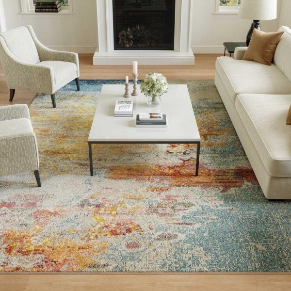 Nourison Celestial Abstract Multicolored Rug CES02 Home