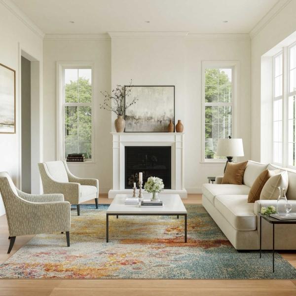 nourison Celestial Abstract Multicolored Rug CES02 Home