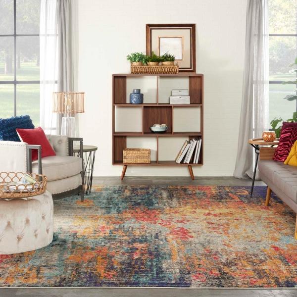 nourison Celestial Abstract Multicolored Rug CES15 Home