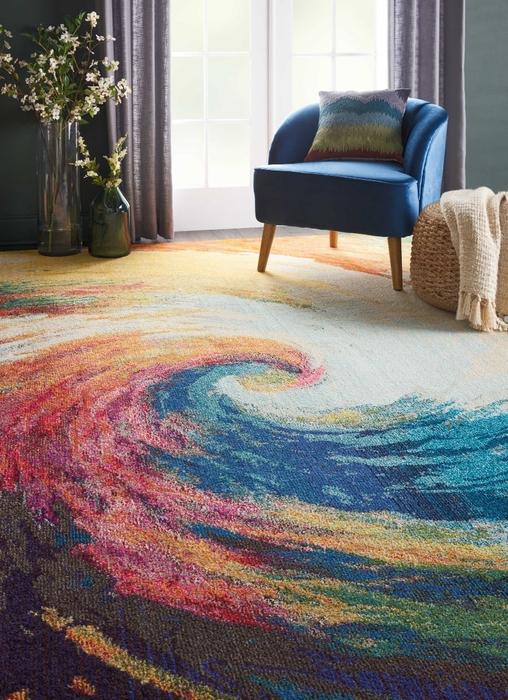 Nourison Celestial Modern Abstract Multicolored Rug CES07 Home