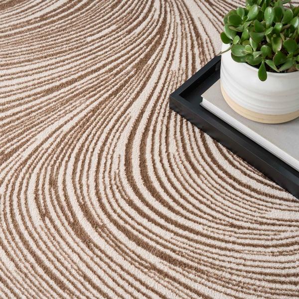 Nourison Central Park West Beige Brown Indoor Only Abstract Rug CEP02