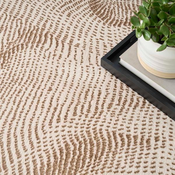 Nourison Central Park West Beige Brown Indoor Only Abstract Rug CEP01