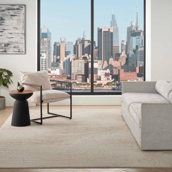 nourison Central Park West Beige Indoor only Abstract Rug CEP02