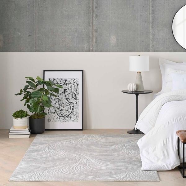 Nourison Central Park West Grey Indoor Only Abstract Rug CEP02