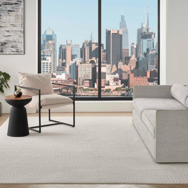 nourison Central Park West Ivory Indoor only Abstract Rug CEP01