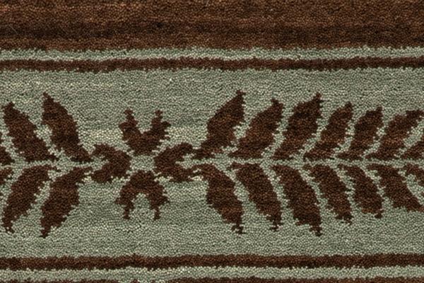 Nourison CHATEAU NORMANDY NO11 BROWN/GREEN BORDER BROADLOOM CARPET