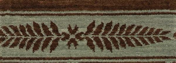 nourison CHATEAU NORMANDY NO11 BROWN/GREEN BORDER BROADLOOM CARPET