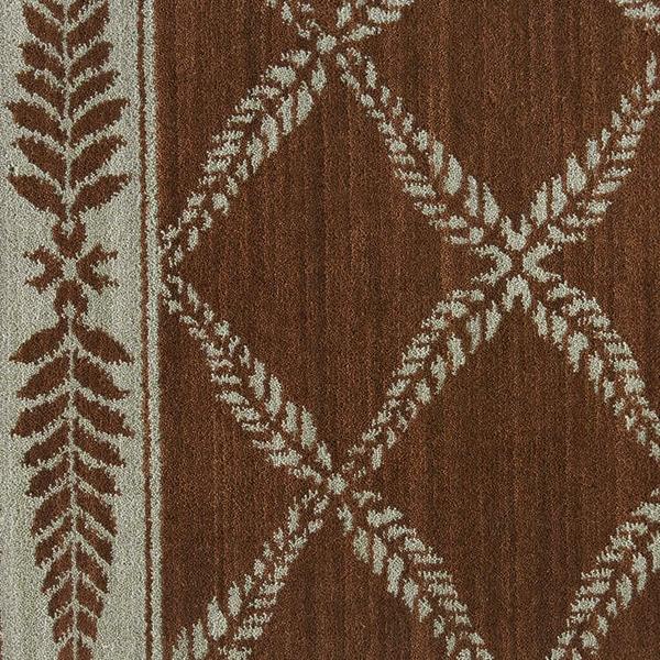 Nourison CHATEAU NORMANDY NO21 BROWN/GREEN RUNNER BROADLOOM CARPET