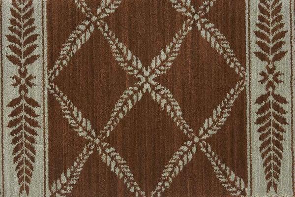 nourison CHATEAU NORMANDY NO21 BROWN/GREEN RUNNER BROADLOOM CARPET