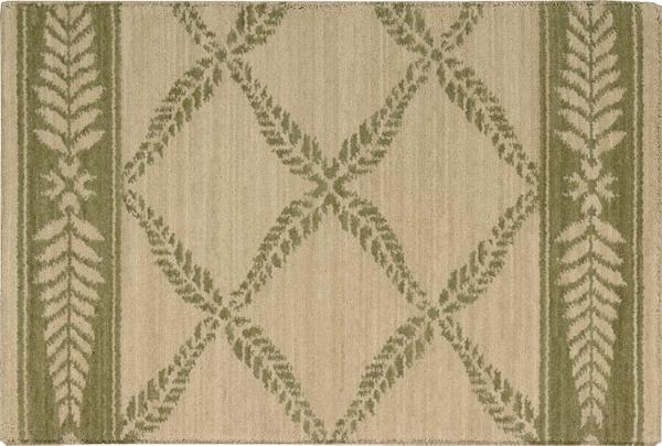Nourison CHATEAU NORMANDY NO21 IVORY GREEN RUNNER BROADLOOM CARPET
