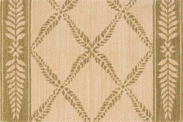 nourison CHATEAU NORMANDY NO21 IVORY GREEN RUNNER BROADLOOM CARPET