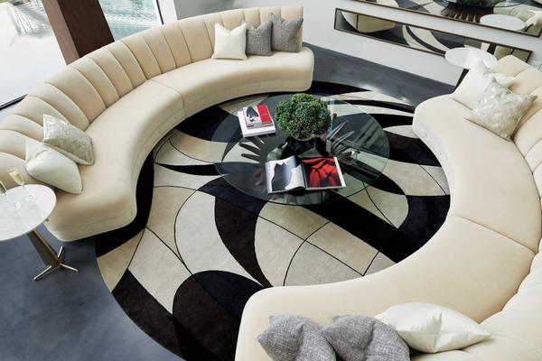 Nourison Christopher Guy S/Wl Mediterranean Sand Indoor Only Abstract Rug CGS18 Home